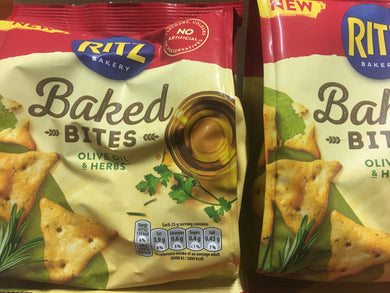 2x Ritz Baked Bites Olive Oil & Herbs (2x100g)