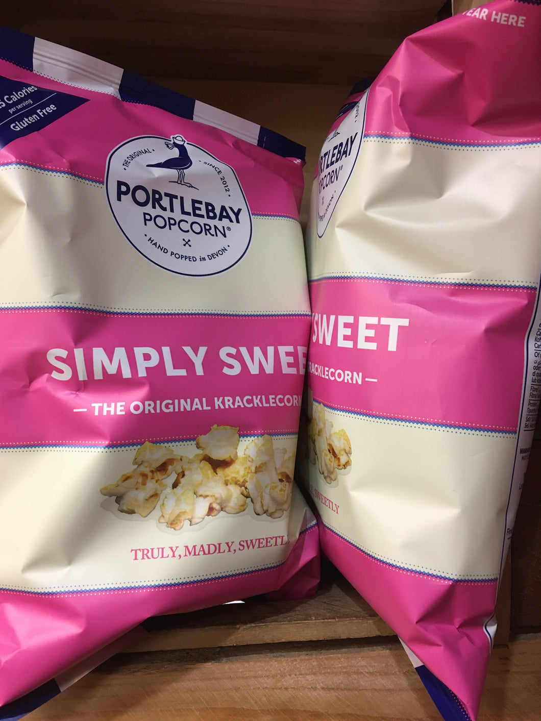 4x Portlebay Popcorn Slightly Sweet & Lightly Salted Crunchy Popcorn Share Bags (4x55g)
