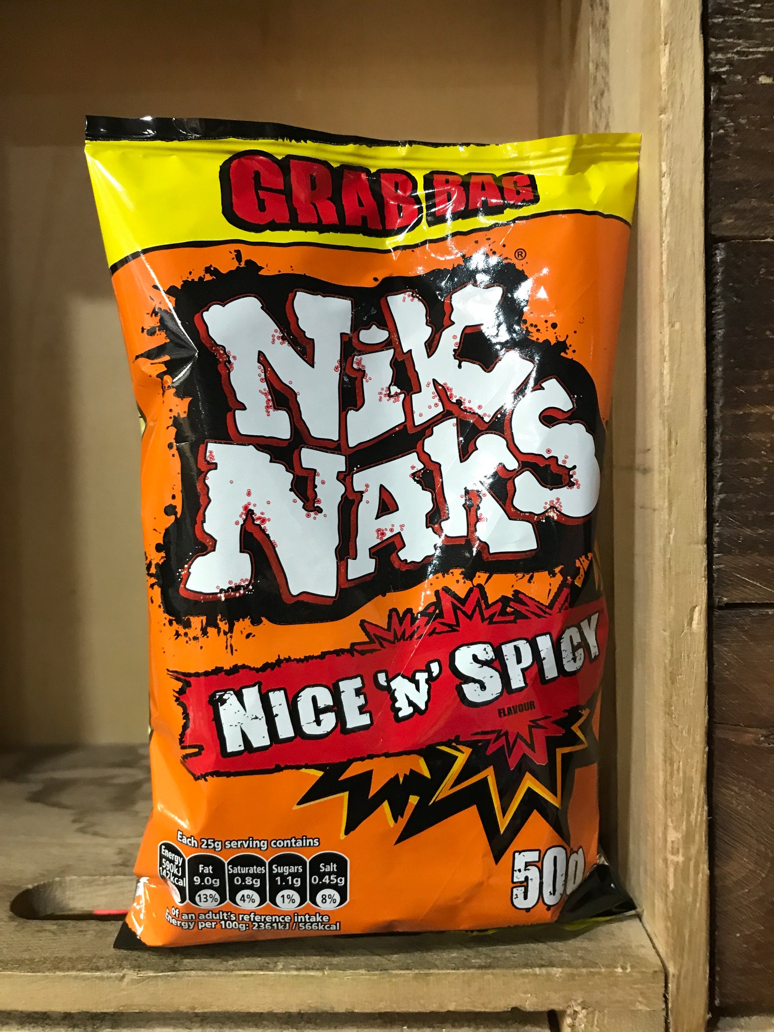 Niknacks Nik Naks Nice 'N' Spicy Flavour Grab Bag Corn Snack 50g & Low Price ...