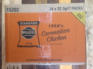 24x Walkers Coronation Chicken Crisps 32.5g Box