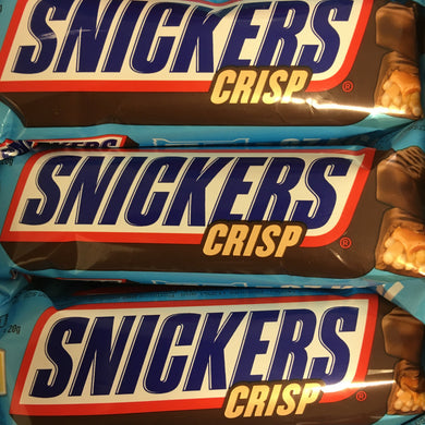 12x Snickers Crisp Double Chocolate Bars (12x40g)
