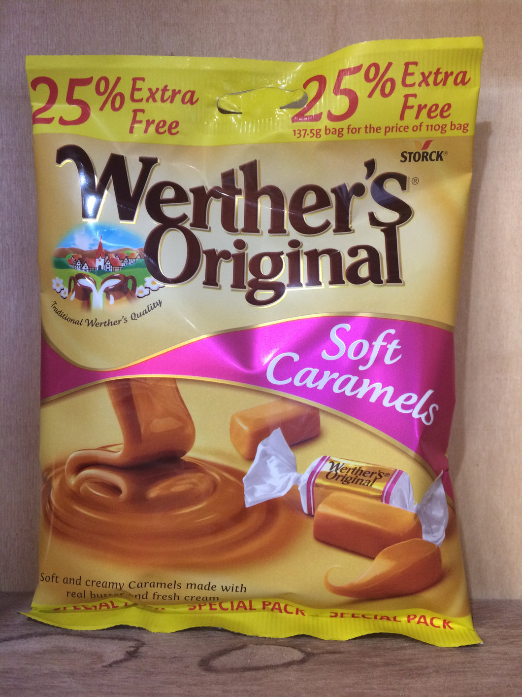 Werther's Original Soft Caramels Bag, 137.5g