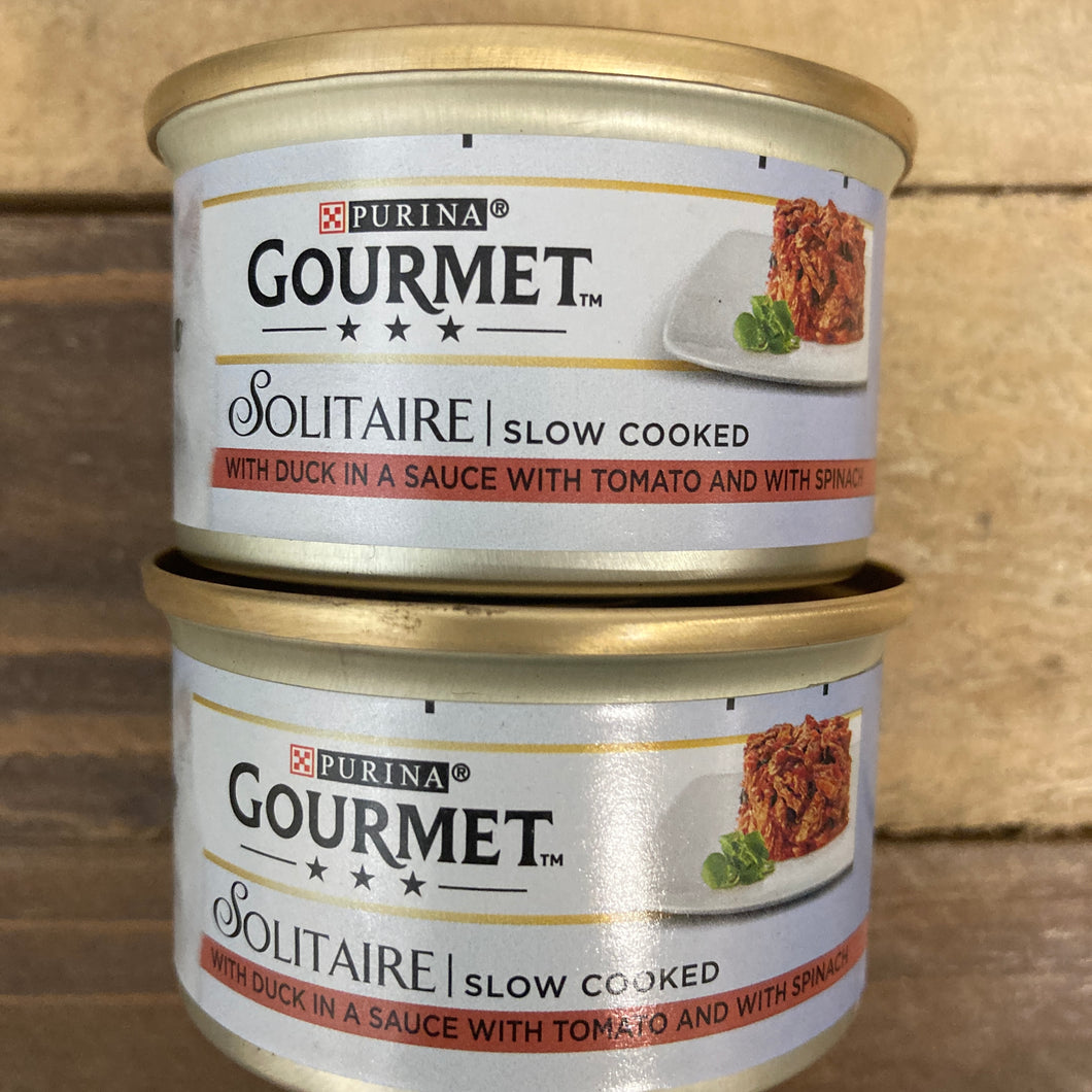 Purina Gourmet Solitaire Cat Food with Duck Tins 85g