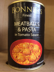 Bonners Finest Meatballs & Pasta in Tomato Sauce 425g