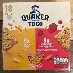Quaker Porridge To Go Golden Syrup & Mixed Berries Breakfast Bars