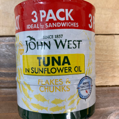 John West Tuna in Sunflower Oil 3 Pack (3x132g)