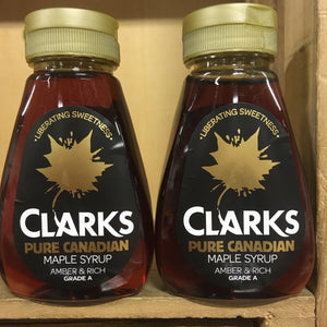 2x Clarks Maple Syrup Pure Canadian (2x180ml)