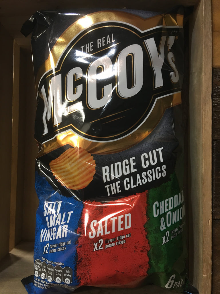 McCoy's Ridge Cut Crisps The Classics 6x Pack & Low Price Foods Ltd