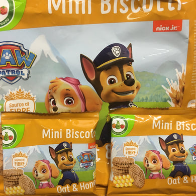 10x Appy Kids Paw Patrol Mini Oat & Honey Biscuit Bags (2 Packs of 5x20g)