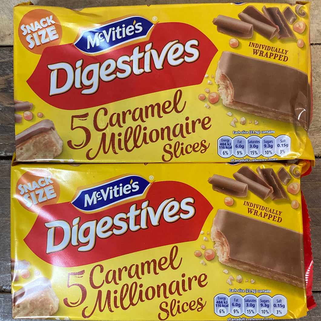McVities Digestives Caramel Millionaire Slices