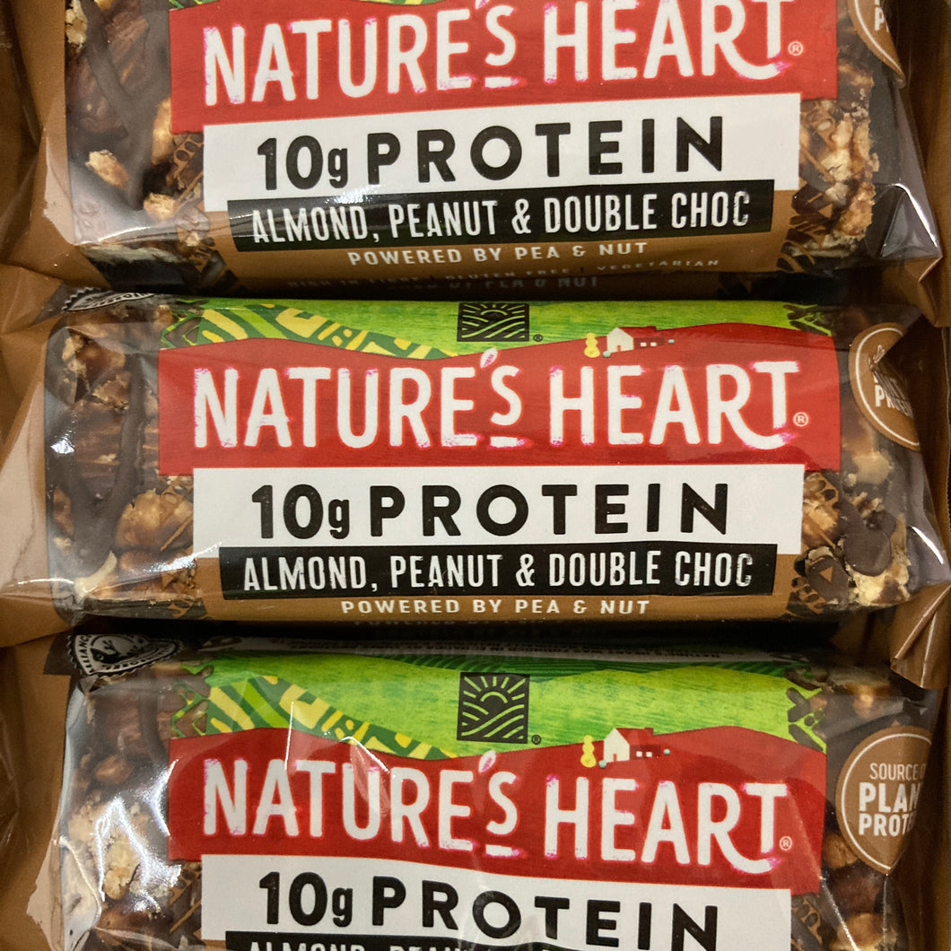 Nature's Heart Almond, Peanut & Double Chocolate Protein Bars 45g