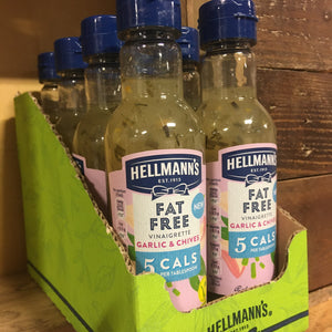 8x Hellmann's Fat Free Vinaigrette Garlic & Chives (8x210ml)