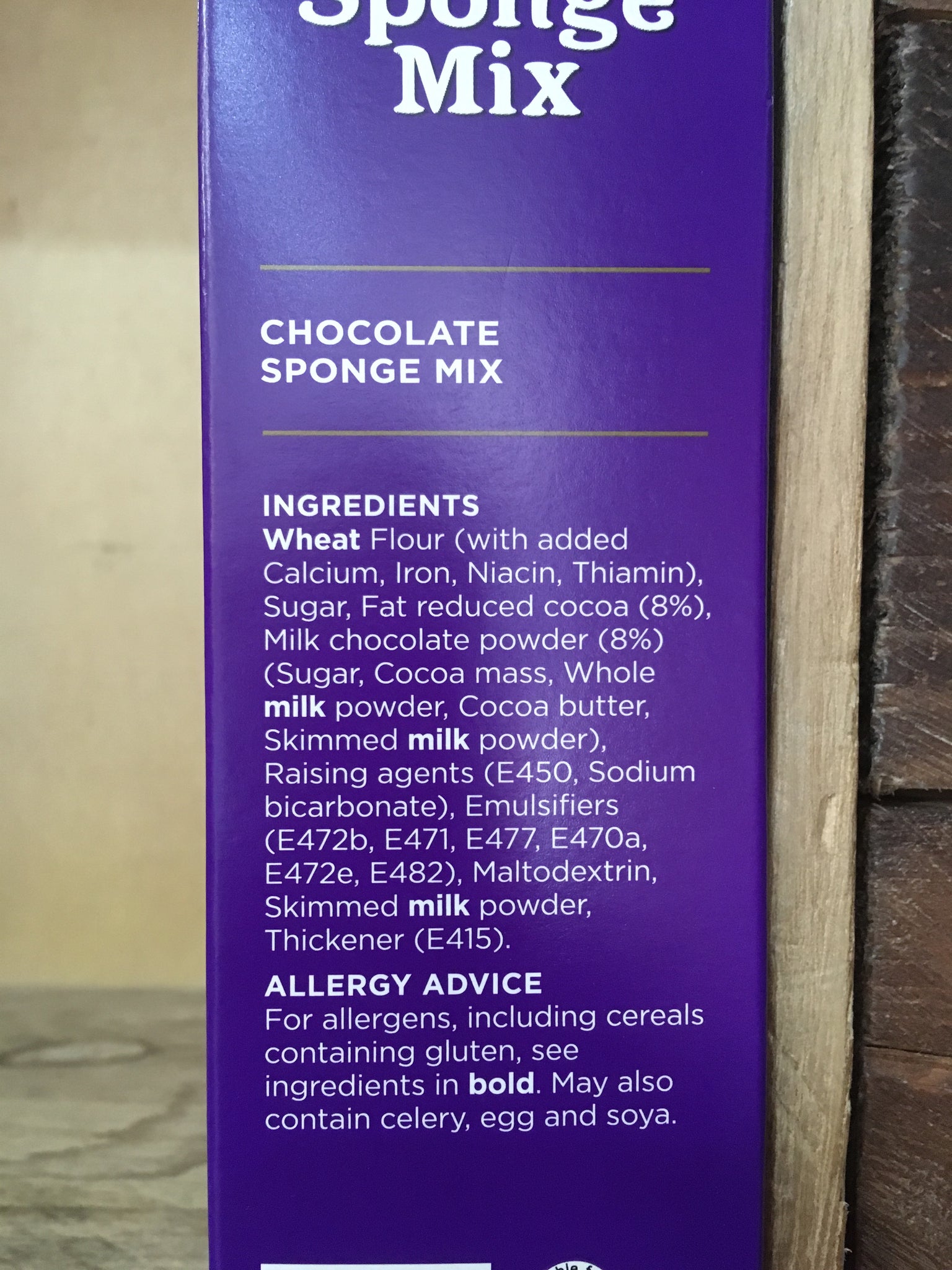 Cadbury Chocolate Sponge Cake Mix 350g | Low Price Foods Ltd
