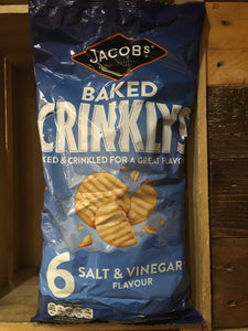 24x Jacobs Salt & Vinegar Baked Crinklys (4x6x25g)