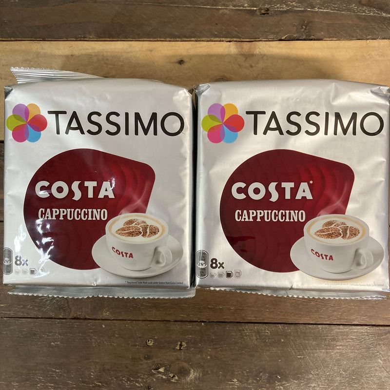 16x Tassimo Costa Cappuccino Pods (2 Packs of 8) Low Price Foods Ltd