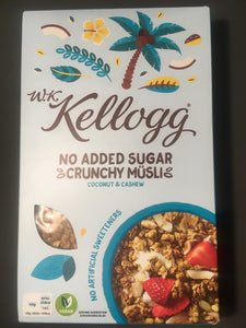 Kellogg No Added Sugar Crunchy Musli with Coconut & Cashew 400g