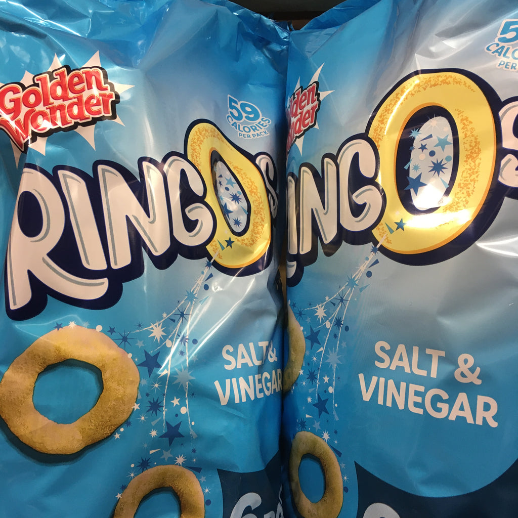 12x Golden Wonder Salt & Vinegar Ringos Packs (2 Packets of 6x12.5g ...