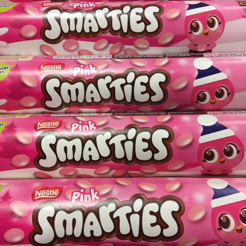 4x Smarties Pink Milk Chocolate Giant Tube (4x130g) & Low Price Foods Ltd