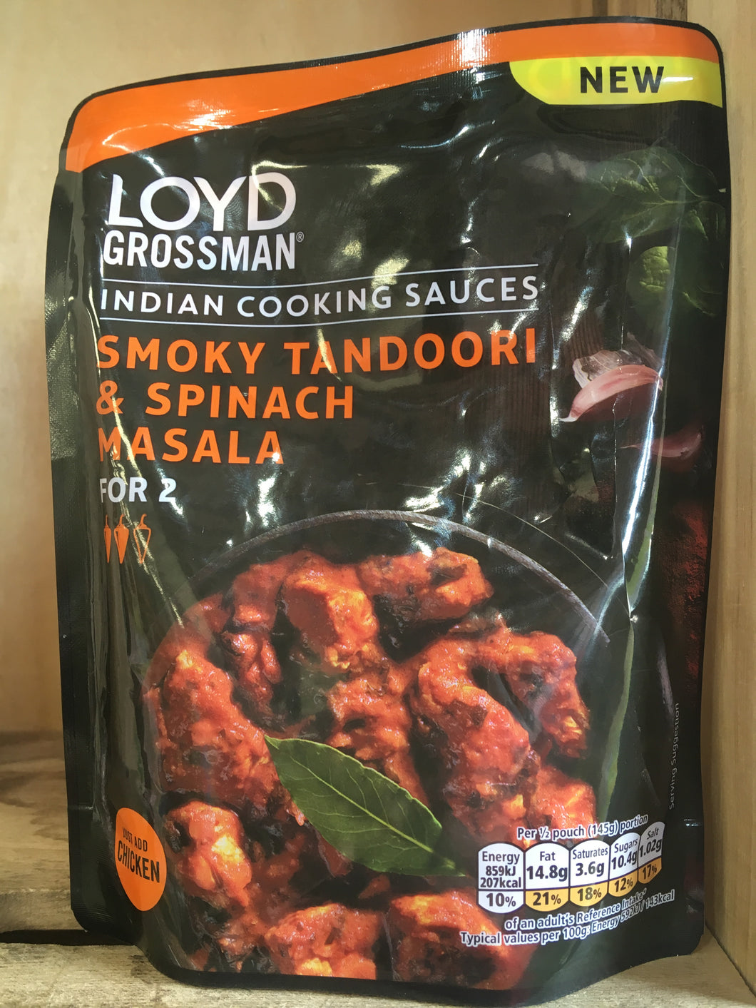Loyd Grossman Smoky Tandoori & Spinach Masala Indian Cooking Sauce 290g