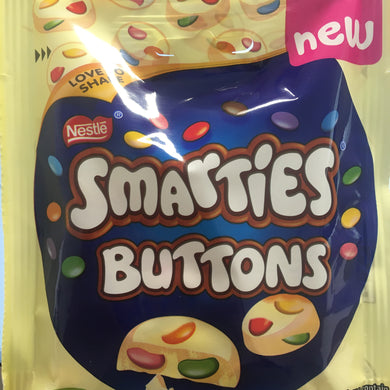 4x Smarties Buttons White Chocolate Sharing Bag (4x85g)