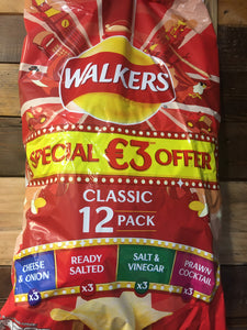 24x Walkers Classic Variety Crisps (2 Packs of 12x25g)