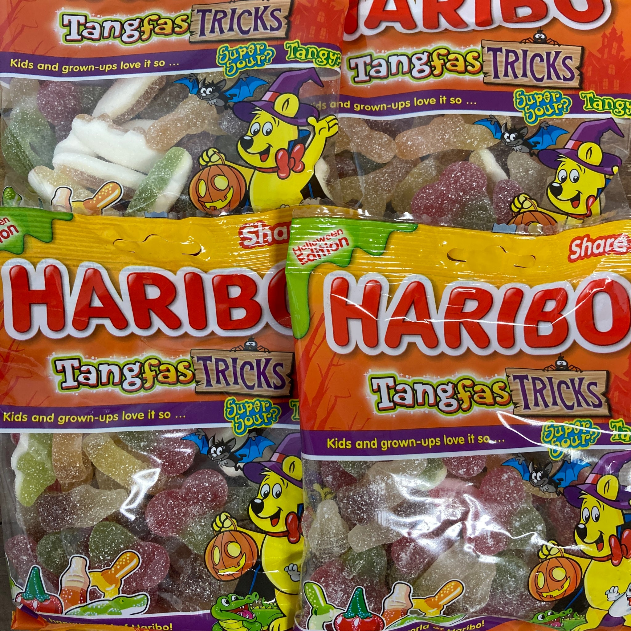 1kg of Haribo Tangfastics - Tangfastricks (6x 175g Share Bags