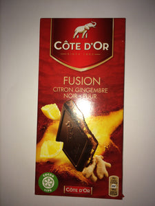 Cote D'Or Fusion Lemon & Ginger Belgian Dark Chocolate 150g