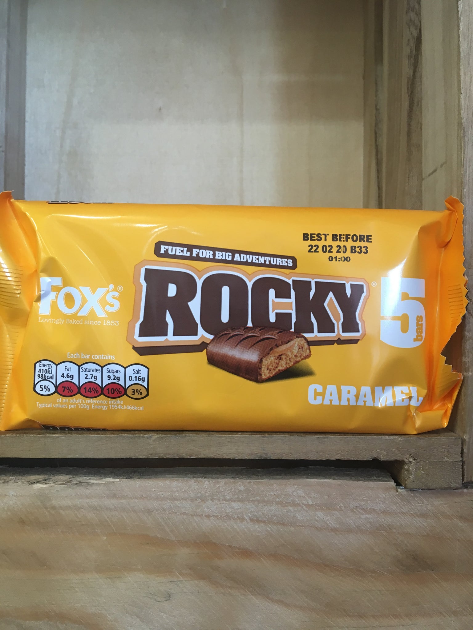 Foxs Rocky Caramel Bars 5 Pack (5x21g) & Low Price Foods Ltd