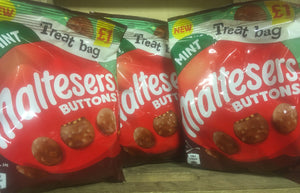 3x Maltesers Buttons Mint Chocolate Sharing Bags (3x68g)