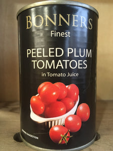 Bonners Finest Peeled Plum Tomatoes 400g