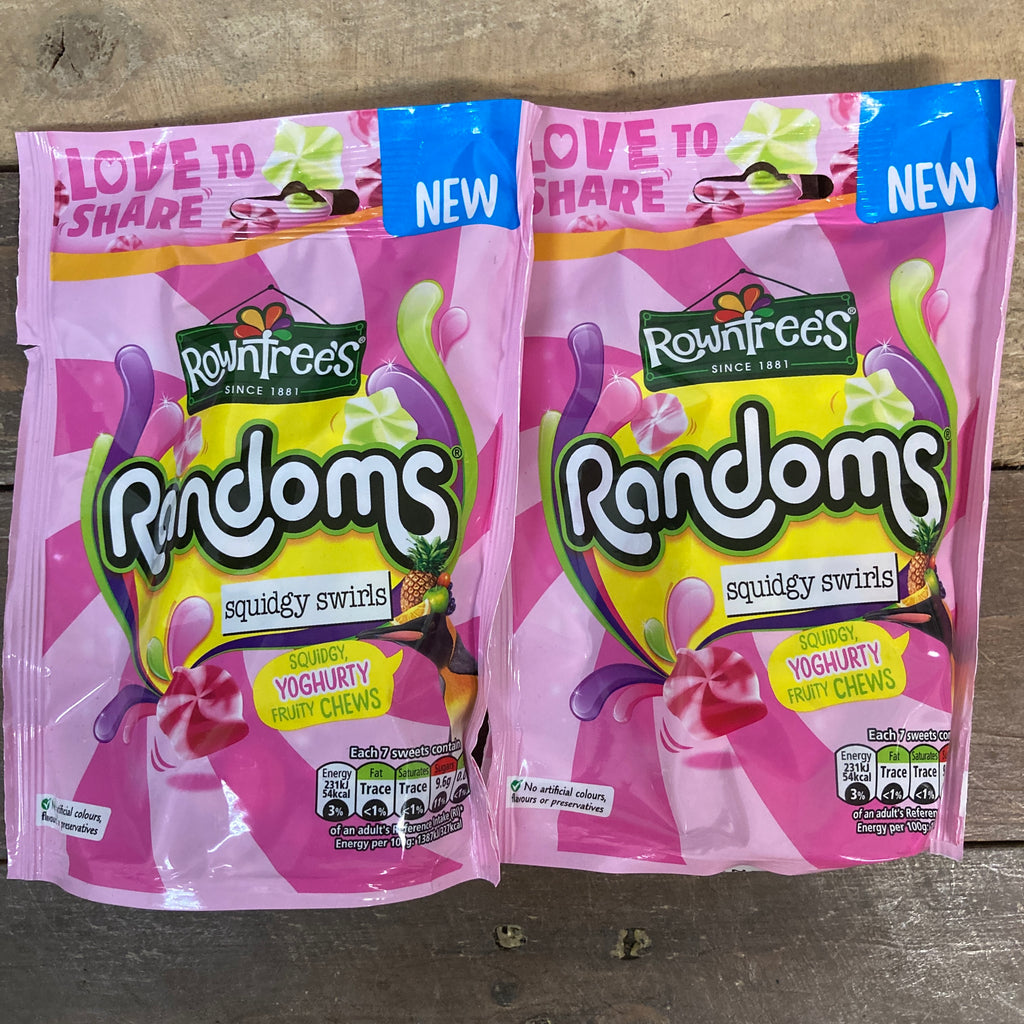 3x Rowntree's Randoms Squidgy Swirls Sweets Share Bags (3x130g) & Low ...