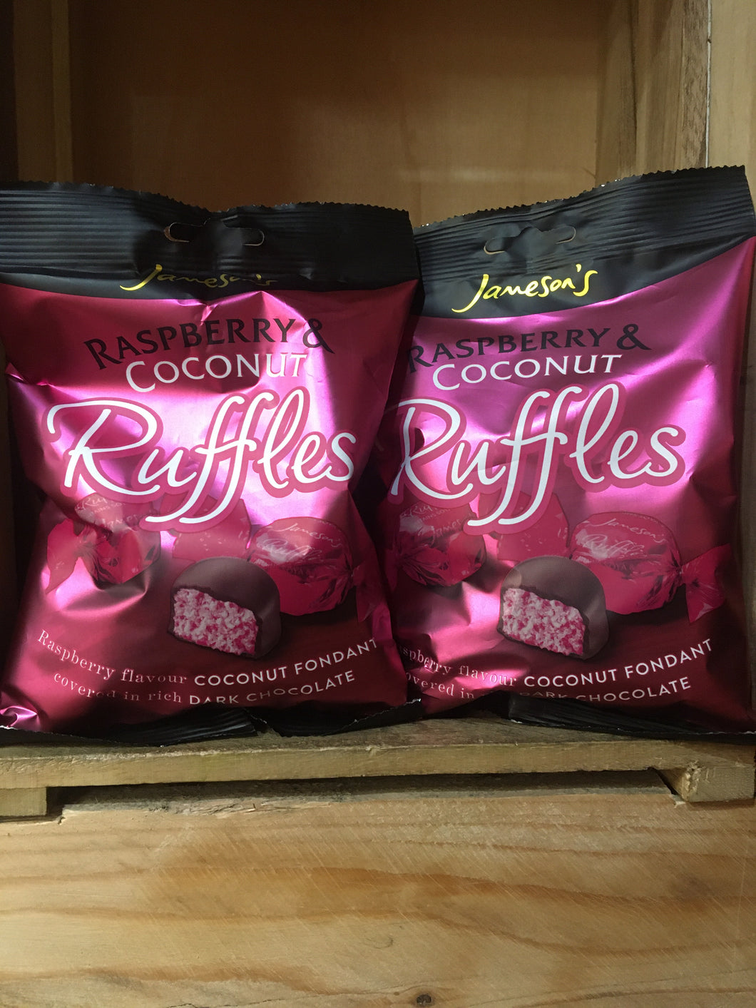 2x Jameson's Raspberry & Coconut Ruffles Chocolates (2 Packs of 135g)