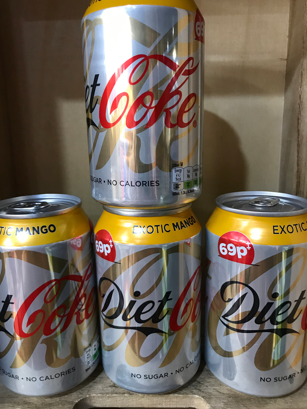 4x Diet Coke Exotic Mango 330ml