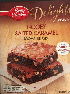 2x Betty Crocker Delights Gooey Salted Caramel Brownie Mixes (2x430g)