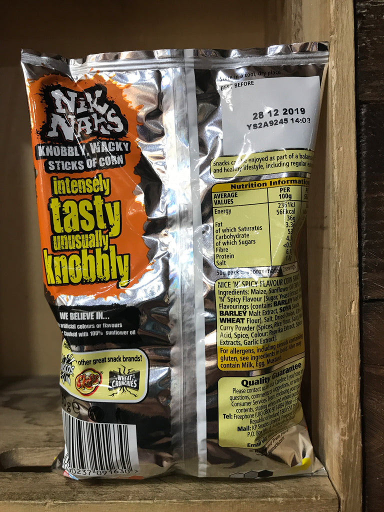 Nik Naks Nice 'N' Spicy Flavour Grab Bag Corn Snack 50g & Low Price ...