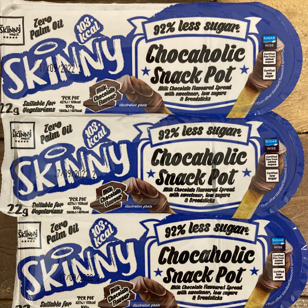 Skinny Chocaholic Milk Chocolate Snack Pots 22g