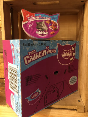 8x Whiskas Crunchy Treats Seafood 55g