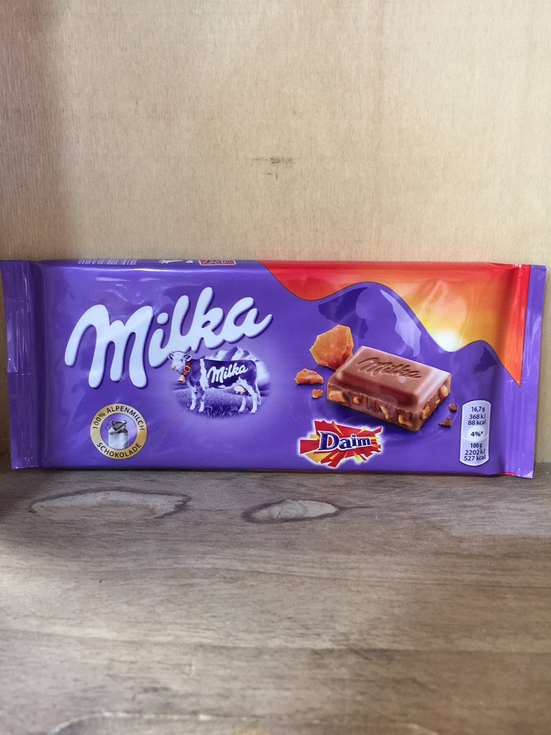 Tablette de chocolat Daim Milka 100g – Kibo