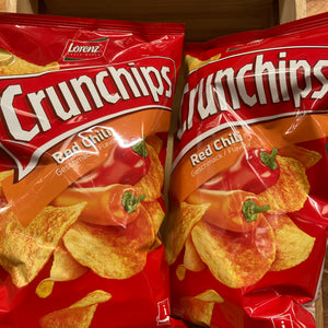 4x Lorenz Crunchips Red Chili Potato Crisps (4x100g)