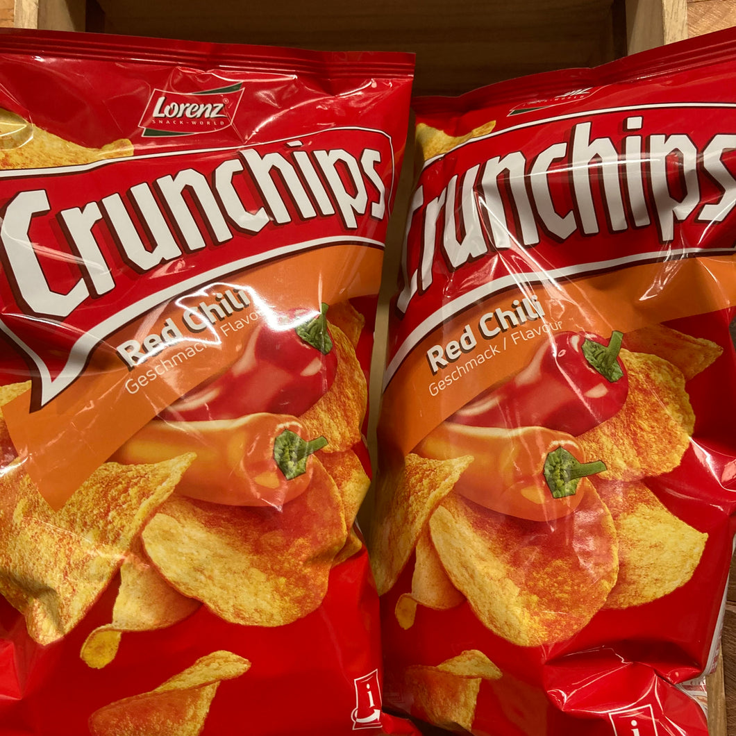 4x Lorenz Crunchips Red Chili Potato Crisps (4x100g)