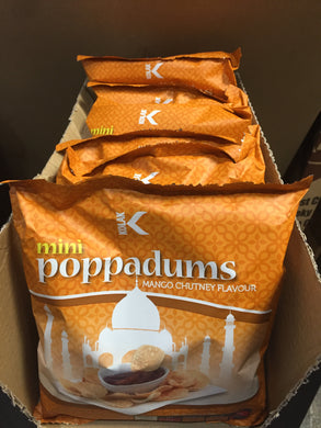 Kolak Mini Poppadums Mango Chutney Flavour 6x 50g