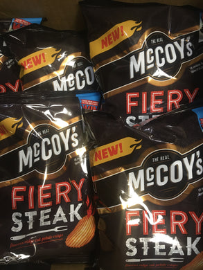 13x McCoy's Ridge Cut Fiery Steak Crisps Grab Bags (13x47.5g)