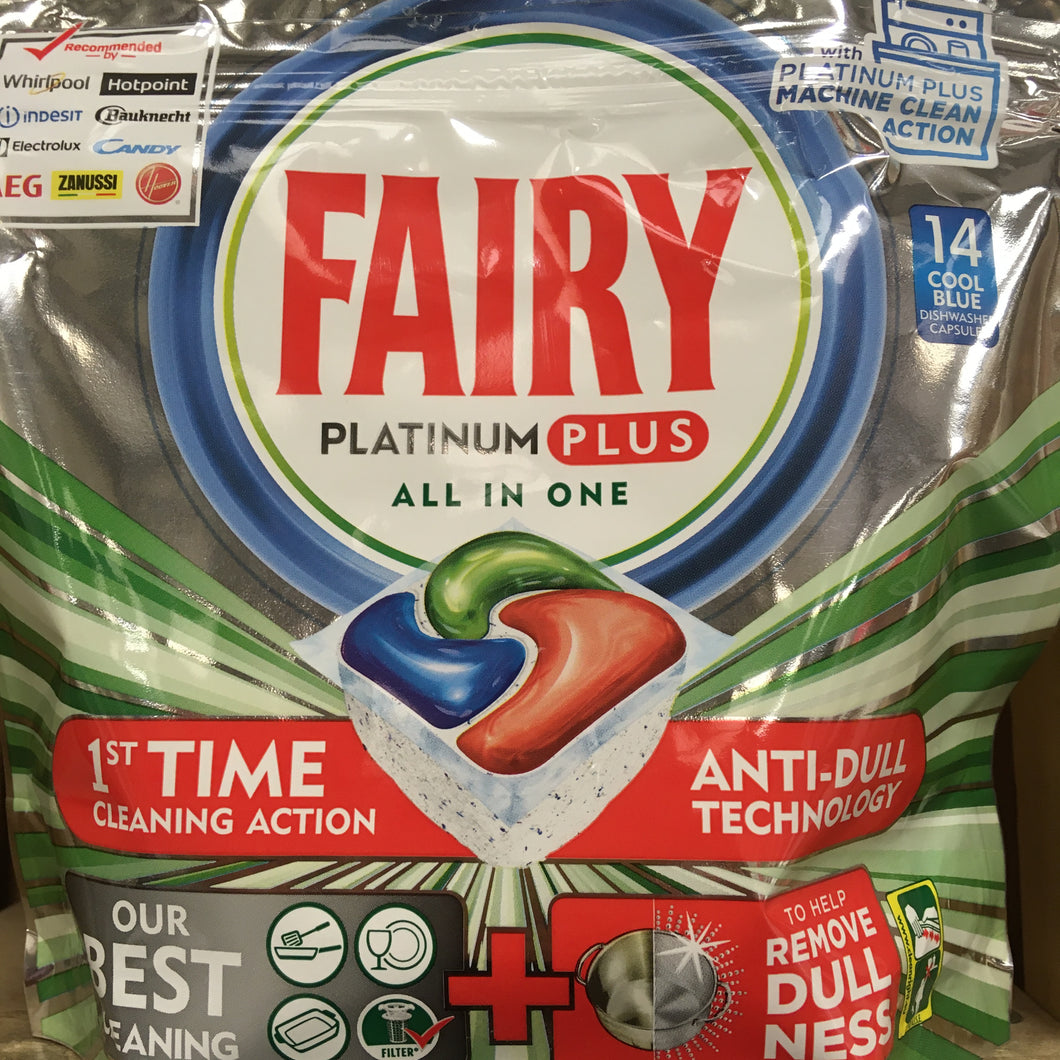 28x Fairy Platinum Plus All In One Dishwasher Tablets (2 Packs of 14)