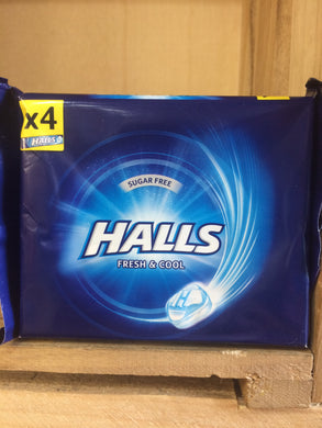 Halls Fresh & Cool Sugar Free Sweets 4x32g