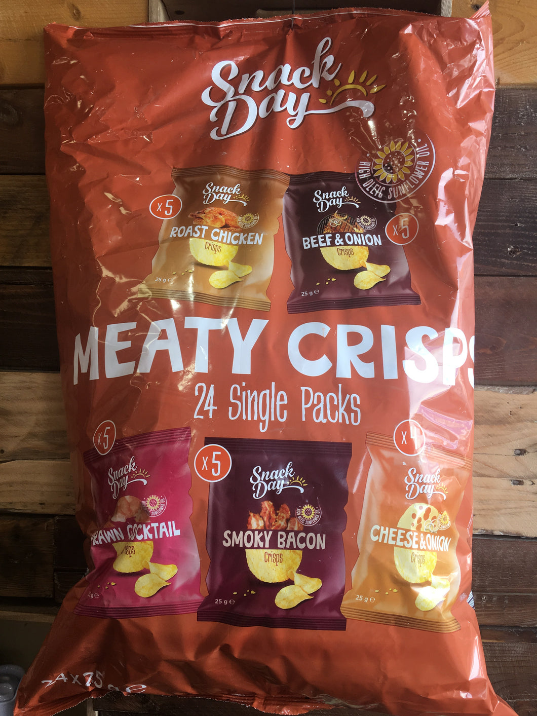 Snack Day Meaty Crisps 24 Pack (24x25g)