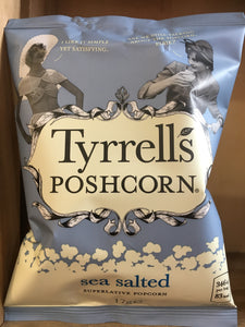 Tyrrells Poshcorn Sea Salted Superlative Popcorn 17g