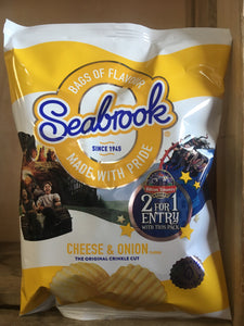 32x Packets of Seabrook Crinkle Cut Crisps Cheese & Onion (32x31.8g)