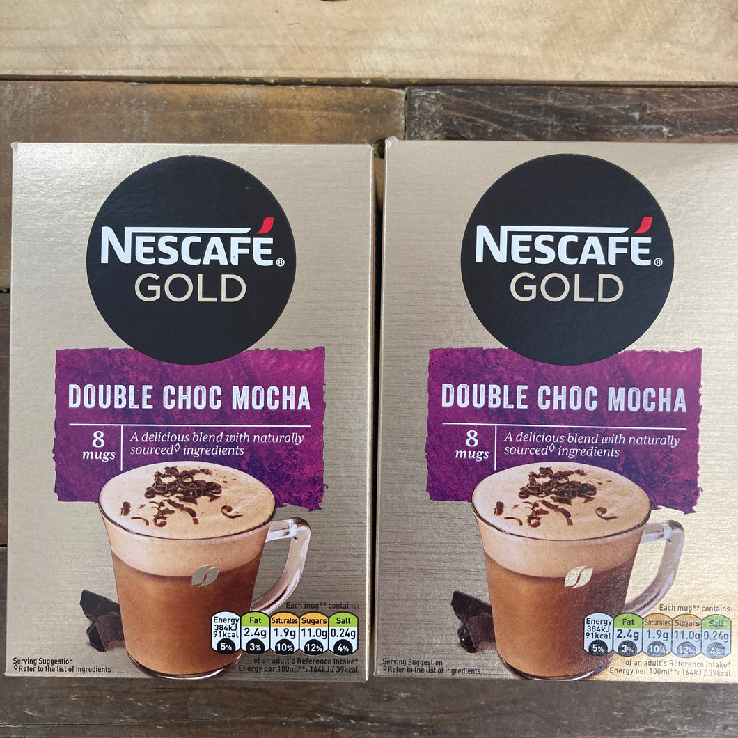 16x Nescafe Gold Double Choca Mocha Instant Coffee Sachets (2 Packs of 8 Sachets)