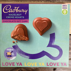 Cadbury Hazelnut Creme Hearts 20x Chocolates Gift Card (114g)