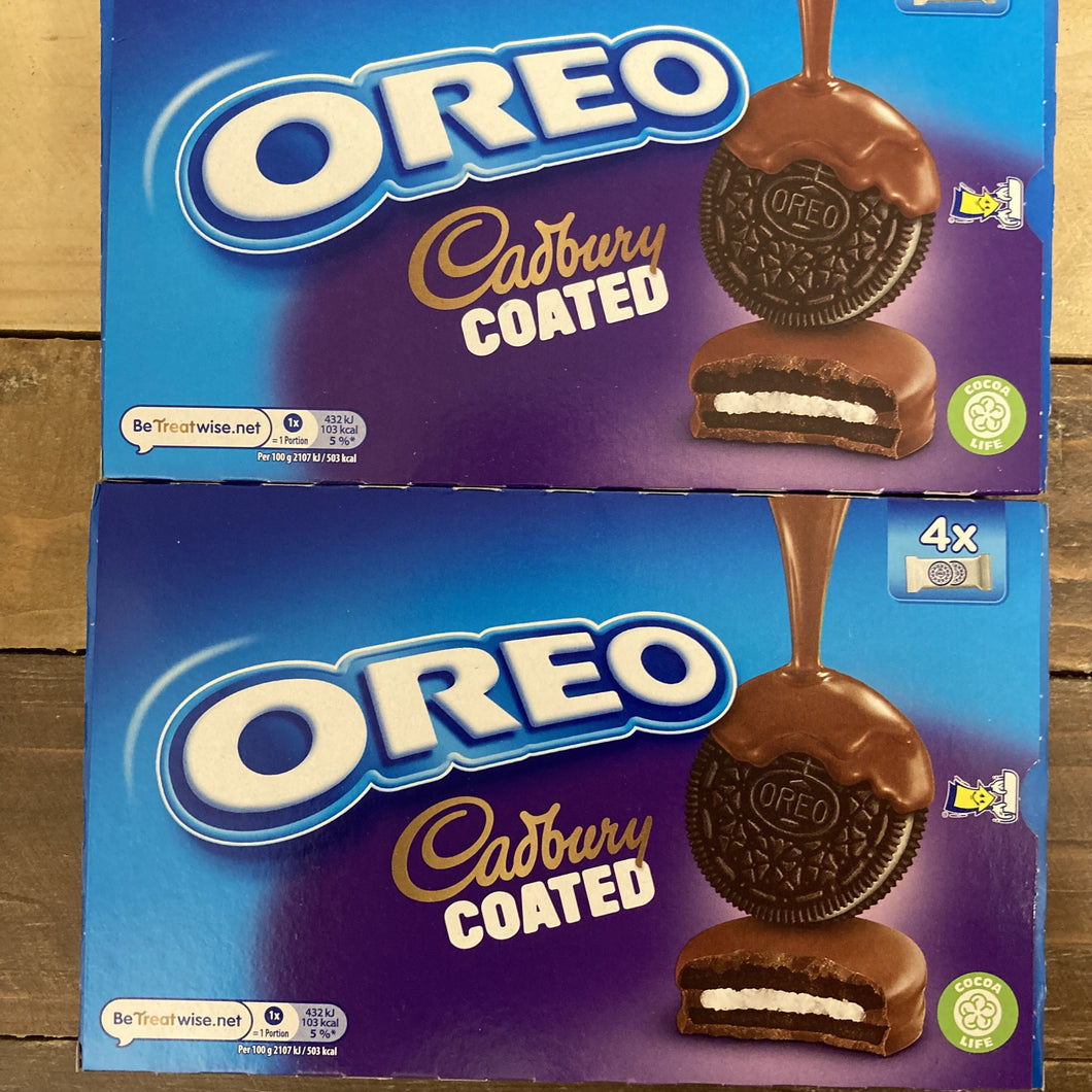 12x Cadbury Coated Oreo Twin Biscuits (3 Packs of 4x Twin Biscuits)